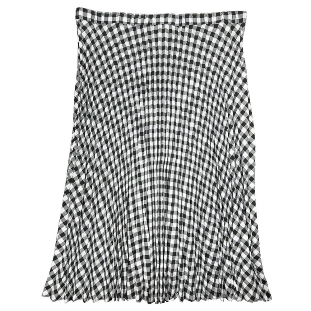 ✨HP✨ Rachel Zoe Black and White Gingham Pleated Skirt sz 10 - Picture 2 of 6